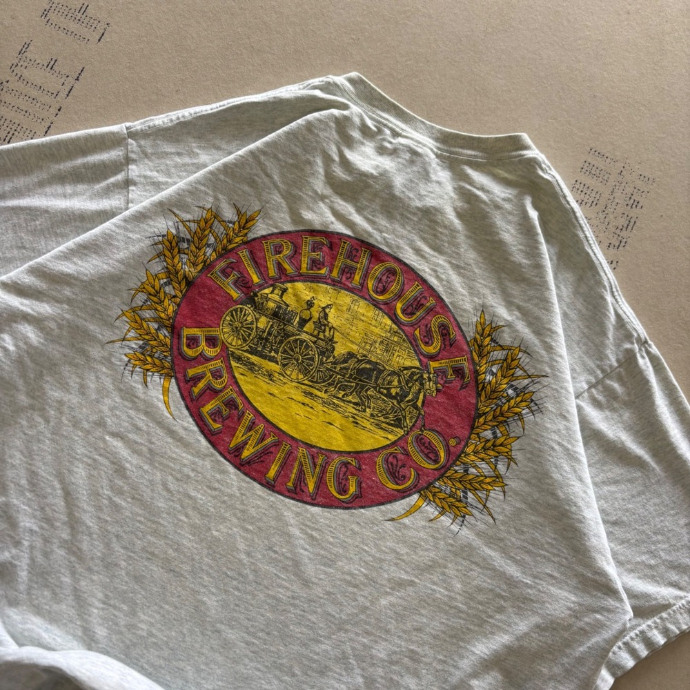 Vintage 90s Beer Promo‎ Firehouse Brewing T-shirt
